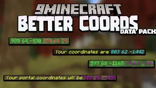 Better Coords Data Pack (1.19.3, 1.18.2) – On-screen Coordinates