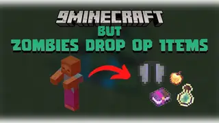 Minecraft But Zombies Drop OP Items Data Pack (1.19.3, 1.18.2) – Zombies Drop More Loots!