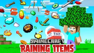 Minecraft But Random Items Rain From The Sky Data Pack (1.19.4, 1.18.2)