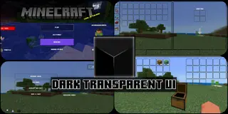 Dark UI Transparent Texture Pack (26.x, 1.21) – MCPE/Bedrock