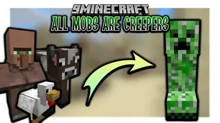 Minecraft But All Mobs Are Creepers Data Pack (1.18.2, 1.17.1)