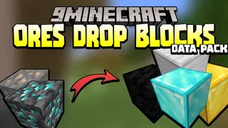 Minecraft But Ores Drop Block Of Ores Data Pack 1.18.1, 1.17.1 (Easy Ore)