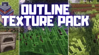 Outline Texture Pack (26.x, 1.21) – MCPE/Bedrock
