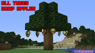 All Trees Drop Apples Data Pack 1.16.5, 1.14.4 (Higher Change Of Getting Apples When You Chop A Tree)