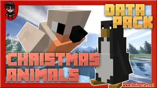 Christmas Animals Data Pack 1.16.5 (Bring Penguin, Reindeer and Robin to Your Minecraft World)