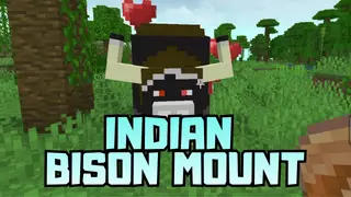 Indian Bison Mount Addon (1.21, 1.20) – MCPE/Bedrock Mod