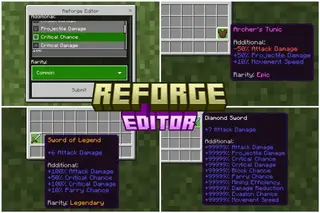 Reforge Addon (26.x, 1.21) – MCPE/Bedrock Mod