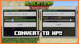 Block To Xp Converter Addon (1.21, 1.20) – MCPE/Bedrock Mod