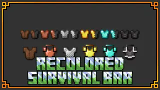 Recolored Survival Bars Texture Pack (1.21, 1.20) – MCPE/Bedrock
