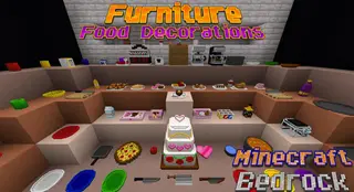 Furniture Food Decorations Addon (26.x, 1.21) – MCPE/Bedrock Mod