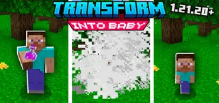 Transform Into Baby Addon (26.x, 1.21) – MCPE/Bedrock Mod