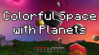 Colorful Space with Planets Texture Pack (1.21, 1.20) – MCPE/Bedrock