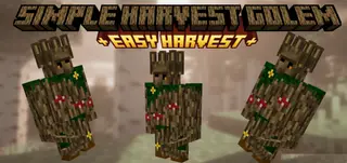 Simple Harvest Golem Addon (26.x, 1.21) – MCPE/Bedrock Mod