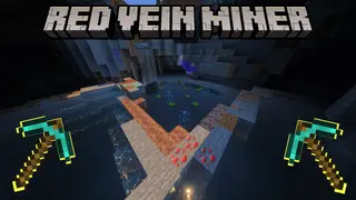 Red Vein Miner Addon (26.x, 1.21) – MCPE/Bedrock Mod