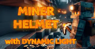 Miner Helmet with Dynamic Light Addon (26.x, 1.21) – MCPE/Bedrock Mod