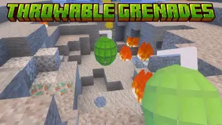 Throwable Grenades Addon (26.x, 1.21) – MCPE/Bedrock Mod