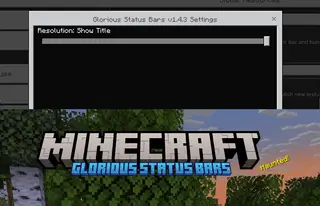 Glorious Status Bars Texture Pack (26.x, 1.21) – MCPE/Bedrock