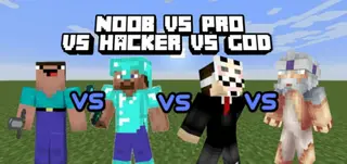Noob Vs Pro Vs Hacker Vs God Addon (26.x, 1.21) – MCPE/Bedrock Mod