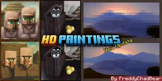 FreddyChadBear's HD Paintings Texture Pack (26.x, 1.21) – MCPE/Bedrock