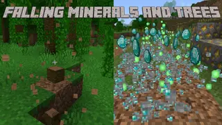 Falling Minerals and Trees Addon (26.x, 1.21) – MCPE/Bedrock Mod