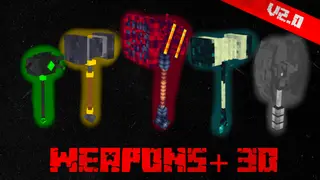 Weapons+ 3D Addon (26.x, 1.21) – MCPE/Bedrock Mod