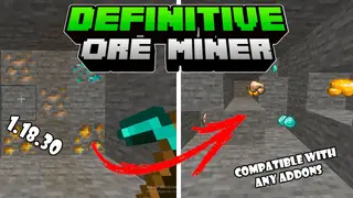 Definitive Ore Miner Addon (1.21, 1.20) – MCPE/Bedrock Mod