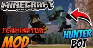Terminator Addon (1.21, 1.20) – MCPE/Bedrock Hunter Bot Mod
