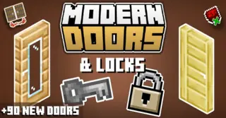 Modern Doors & Locks Addon (1.21, 1.20) – MCPE/Bedrock Mod