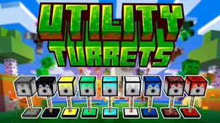 Utility Turrets Addon (1.21, 1.20) – MCPE/Bedrock Mod
