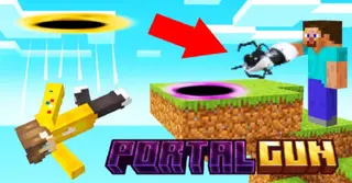Best Portal Gun Addon (1.21, 1.20) – MCPE/Bedrock Mod