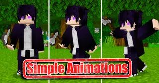 Simple Animations Addon (1.21, 1.20) – MCPE/Bedrock Mod