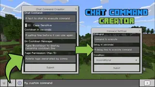 Chat Command Creator Addon (1.21, 1.20) – MCPE/Bedrock Mod