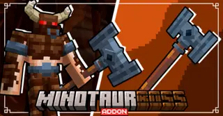 Minotaur Boss Addon (26.x, 1.21) – MCPE/Bedrock Mod