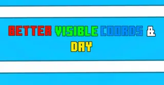 Better Visible Coords & Day Texture Pack (26.x, 1.21) – MCPE/Bedrock