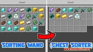 Sorting Wand Addon (1.21, 1.20) – MCPE/Bedrock Chest Sorter Mod