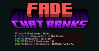 Fade Chat Ranks Addon (26.x, 1.21) – MCPE/Bedrock Mod