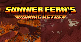 SunnierFern's Burning Nether Addon (1.21, 1.20) – MCPE/Bedrock Mod