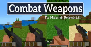 Combat Weapons Addon (1.21, 1.20) – MCPE/Bedrock Mod