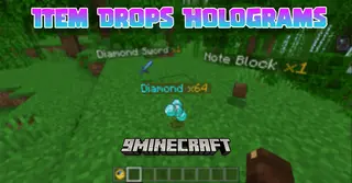 Item Drops Holograms Addon (1.21, 1.20) – Floating Item Names Mod