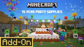 Minecraft 15th Anniversary Party Supplies Addon (Free) – MCPE/Bedrock Mod