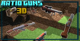 Ratio Guns 3D Addon (1.20) – MCPE/Bedrock Mod