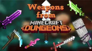 Weapons from Minecraft Dungeons Addon (1.20, 1.19) – MCPE/Bedrock Mod