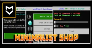 Minimalist Shop Addon (1.20) – MCPE/Bedrock Mod