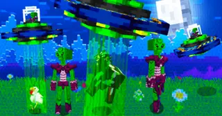 Alien Invasion Addon (1.20, 1.19) – MCPE/Bedrock Mod
