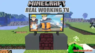 Working TV Addon (1.20, 1.19) – MCPE/Bedrock Mod