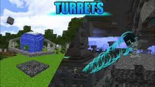 Turrets Addon (1.19) – Non-Experimental Mod for MCPE/Bedrock