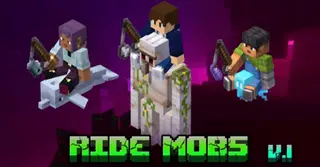Ride All Vanilla Mobs Addon (1.20, 1.19) – MCPE/Bedrock Mod