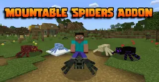 Mountable Spiders Addon (1.20, 1.19) – MCPE/Bedrock Mod