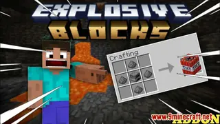 Explosive Blocks Addon (1.20, 1.19) – MCPE/Bedrock Mod