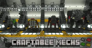 Custom Craftable Mech Vehicles, Equipment, & Weapons Addon (1.20) – MCPE/Bedrock Mod